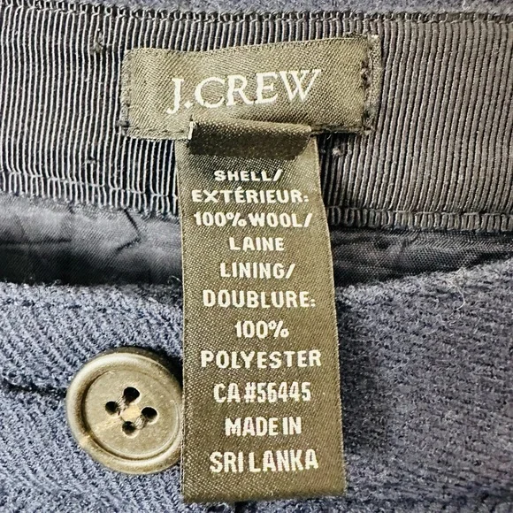 J. Crew flair button down navy skirt 100% wool - Picture 8 of 8